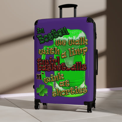 celtics logo - Suitcase (purple)