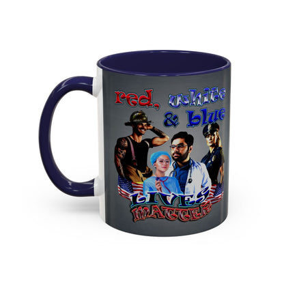 rw&b lives matter - Accent Mug (grey-light grey)