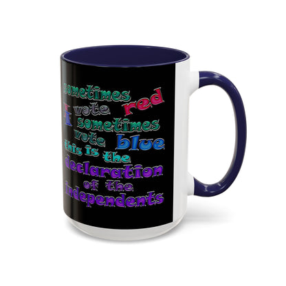 declaration of the independents - Accent Mug (black)