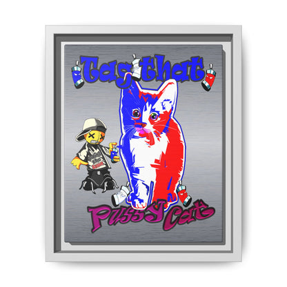 tag that - framed canvas art (brushed nickel)