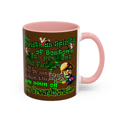 christmas spirits of boston - Accent Mug (brown)