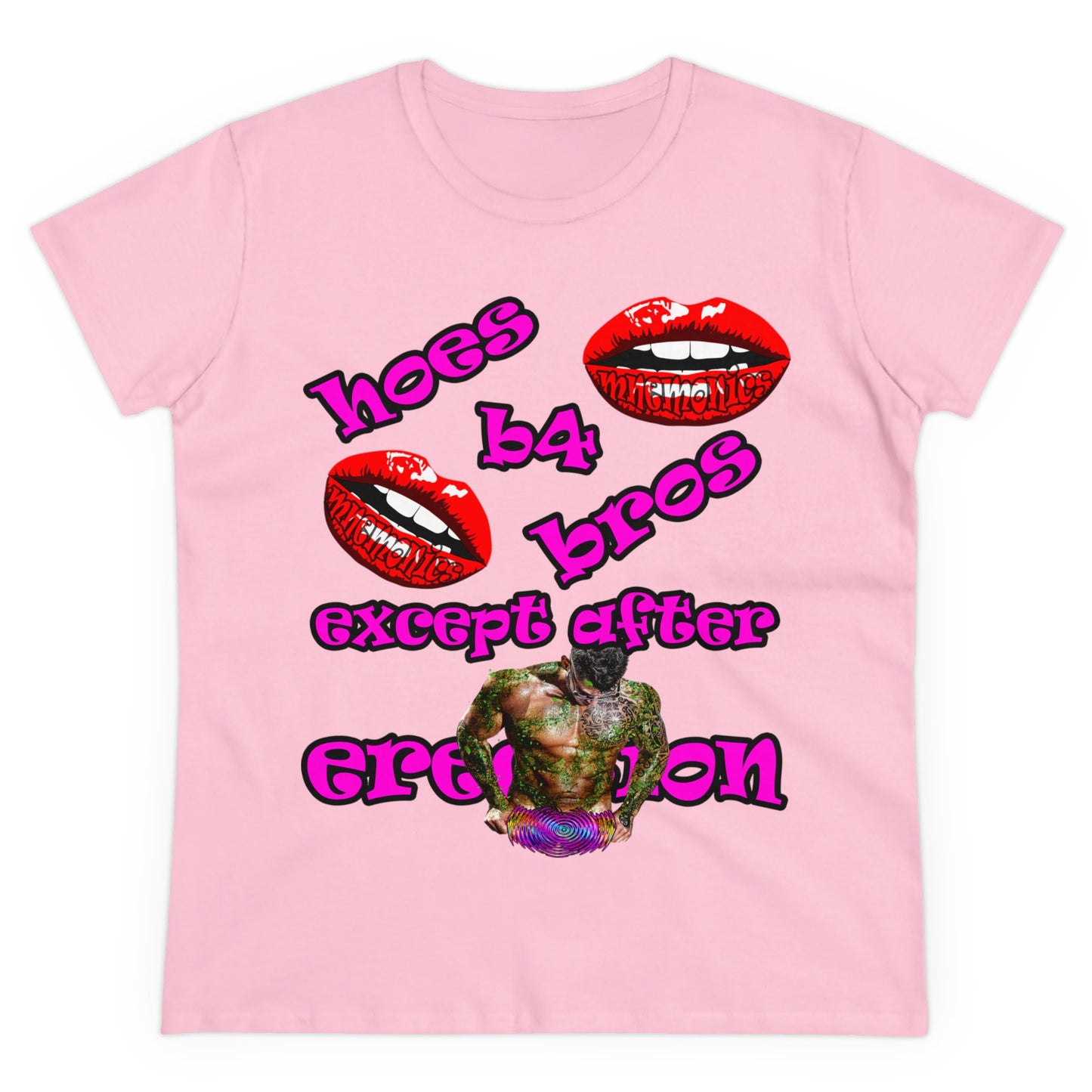 hoes b4 bros - Women's Midweight Cotton Tee