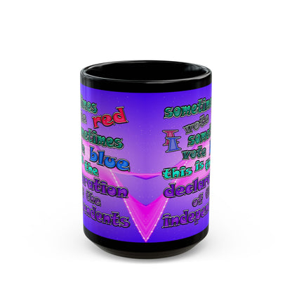 declaration of the independents - Black Mug (purple-pink wave)