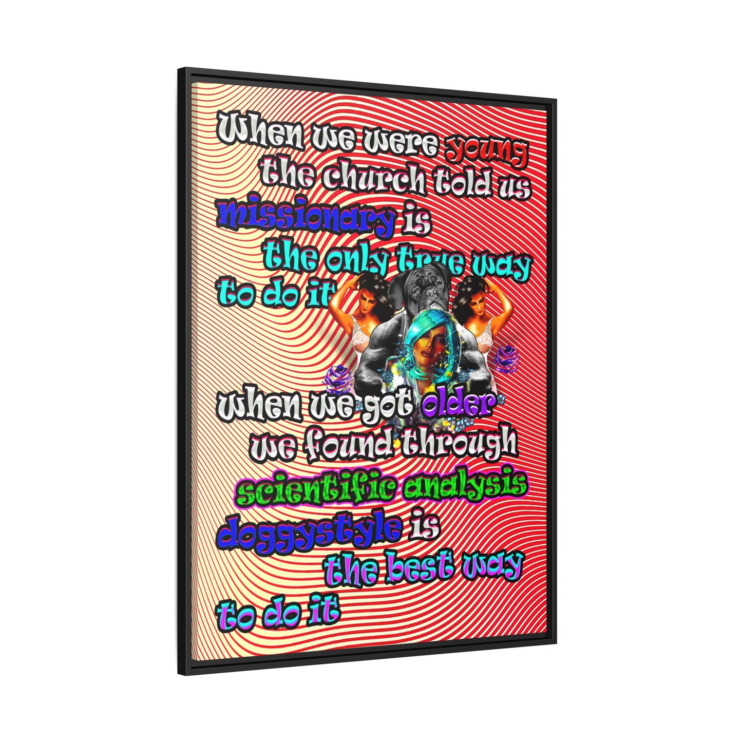 doggystyle - framed canvas art (yellow-orange wave)