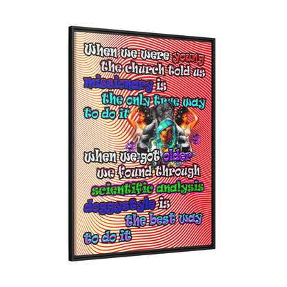 doggystyle - framed canvas art (yellow-orange wave)