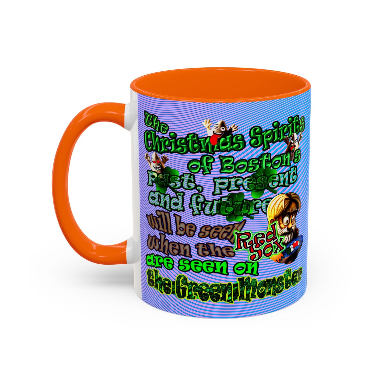 christmas spirits of boston - Accent Mug (light blue-purple wave)