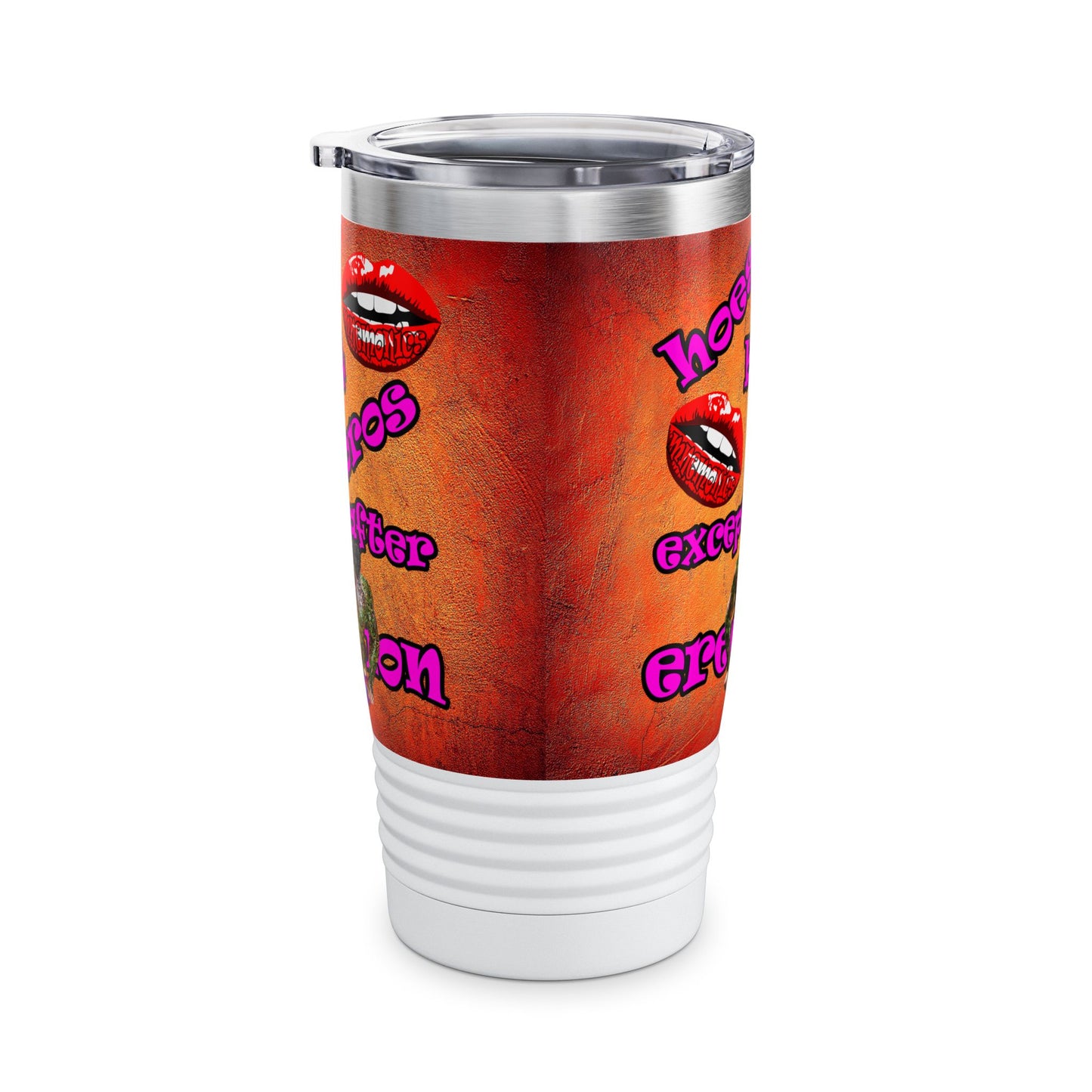 hoes b4 bros - Ringneck Tumbler, 20oz (burnt orange)