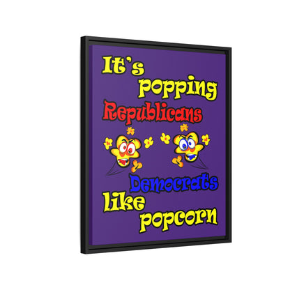 popping like popcorn - framed canvas art (purple)