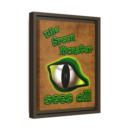 green monster - framed canvas art (brown papyrus)
