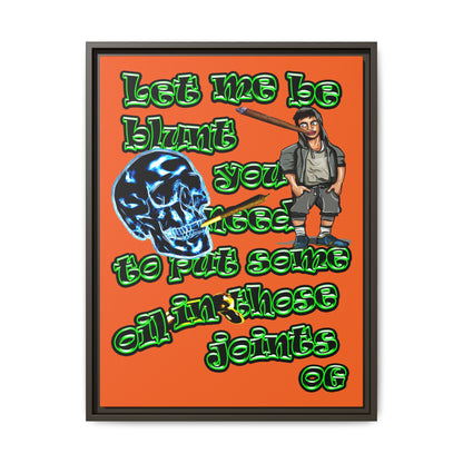 og - framed canvas art (orange)