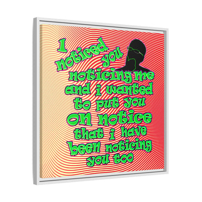 noticed you noticing - framed canvas art (yellow-orange wave)