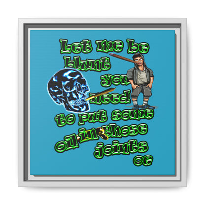 og - framed canvas art (turquoise)