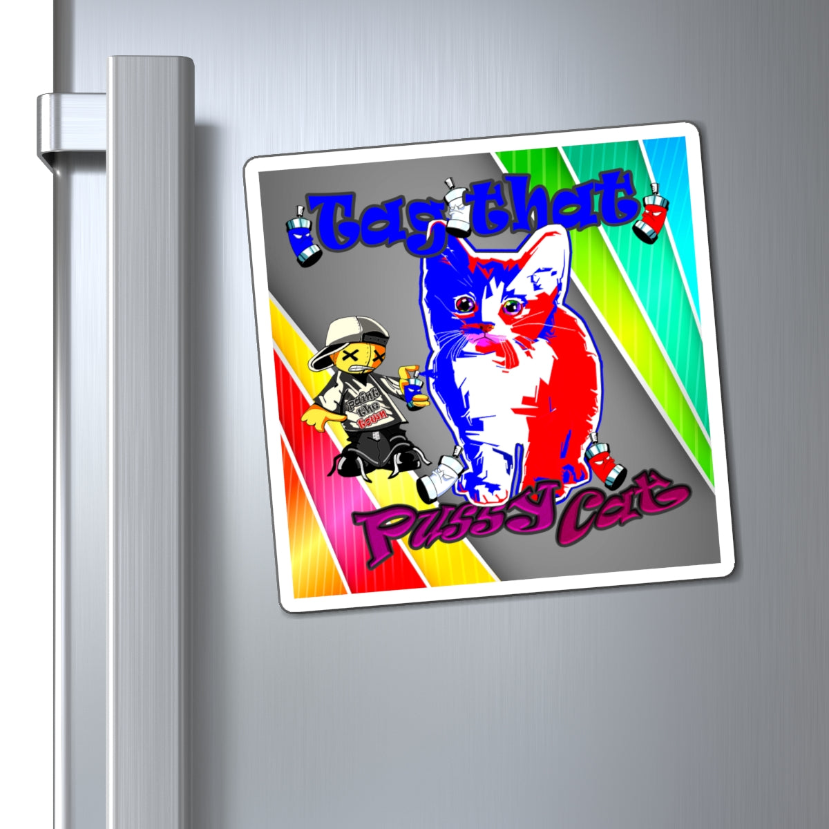 tag that - Magnets - (rainbow split)