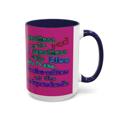 declaration of the independents - Accent Mug (pink)