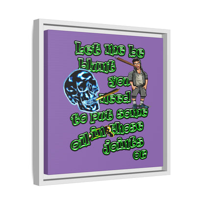 og - framed canvas art (light purple)