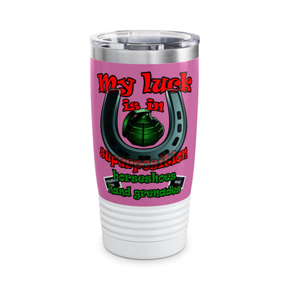 my luck - Ringneck Tumbler, 20oz (light pink)