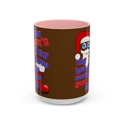 santa's shoes - Accent Mug (brown)