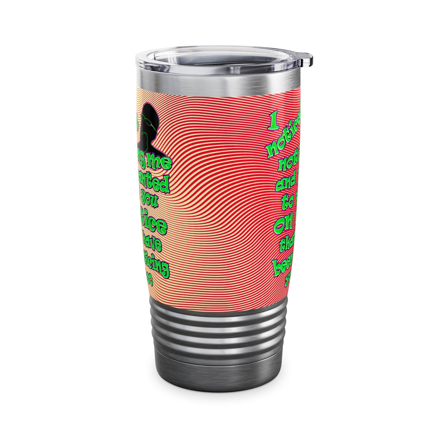 noticed you noticing - Ringneck Tumbler, 20oz (yellow-orange wave)