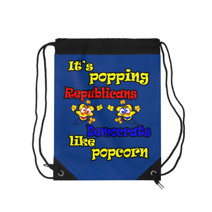 popping like popcorn - Drawstring Bag (dark blue)