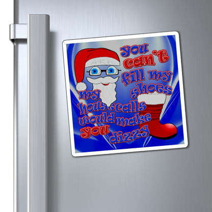 santa's shoes - Magnets - (blue-white wave)