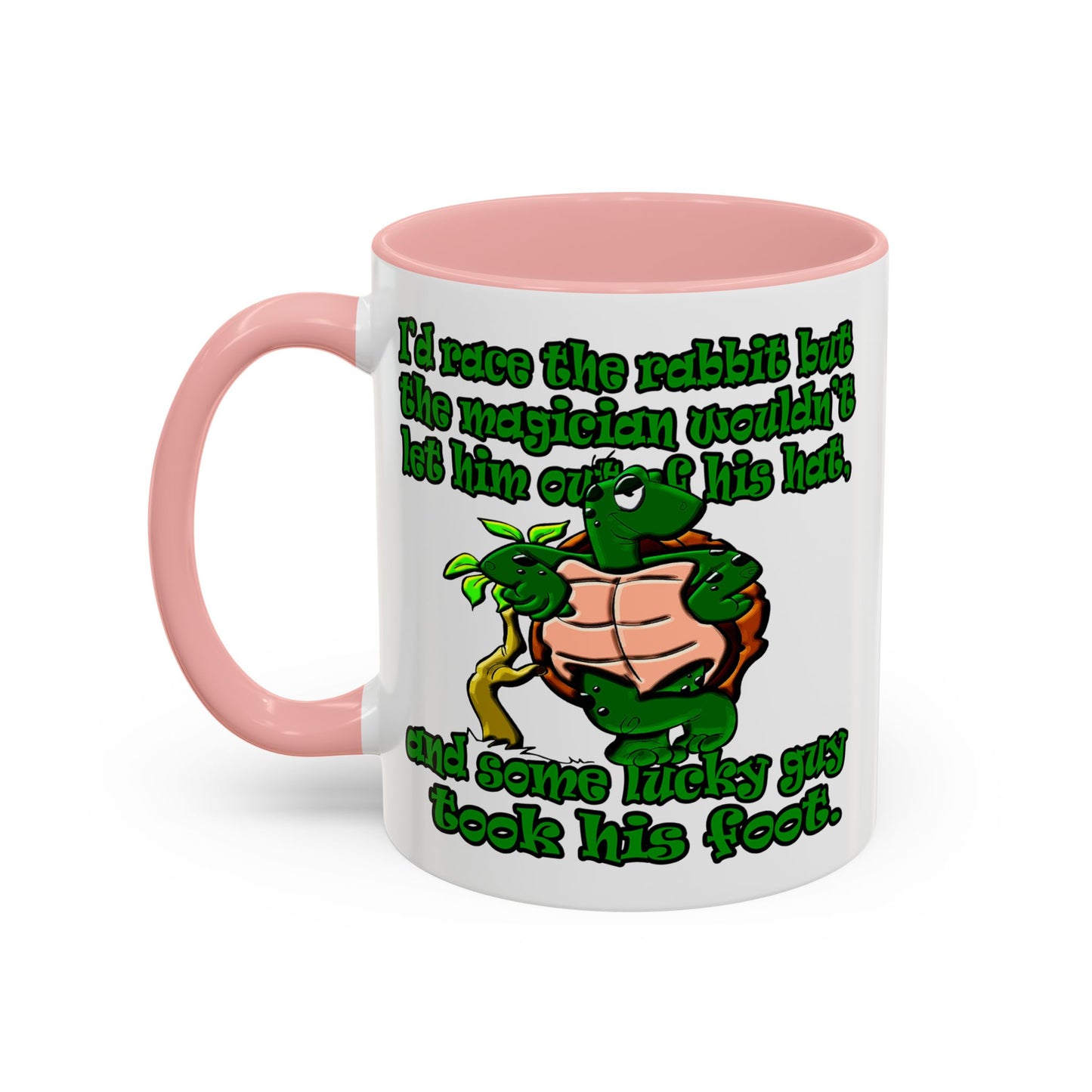 turtle race - Accent Mug (white)
