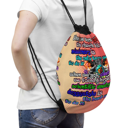 doggystyle - Drawstring Bag (yellow-orange wave)