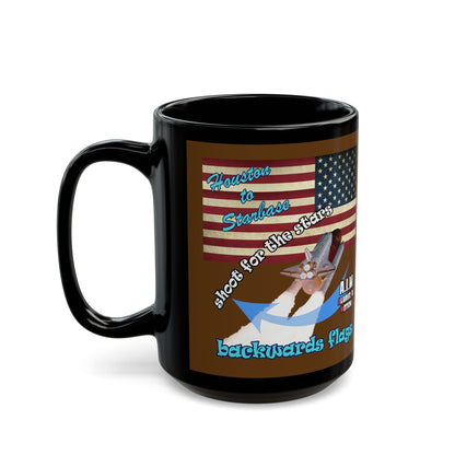shoot for the stars - Black Mug (brown)