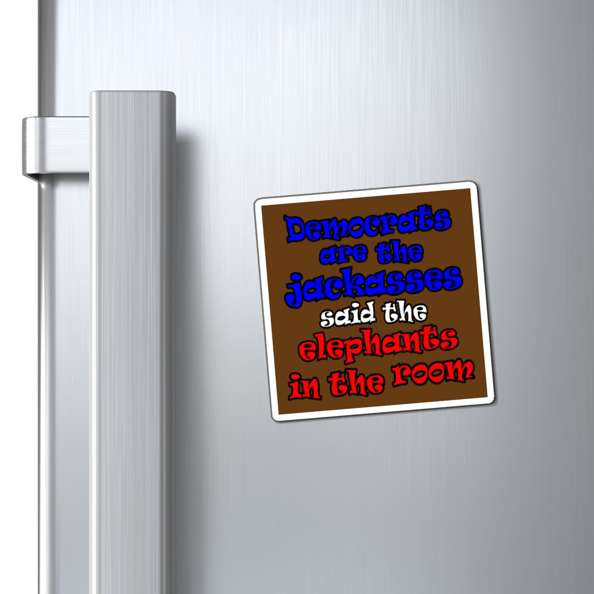 donkeys and elephants - Magnets - (brown)