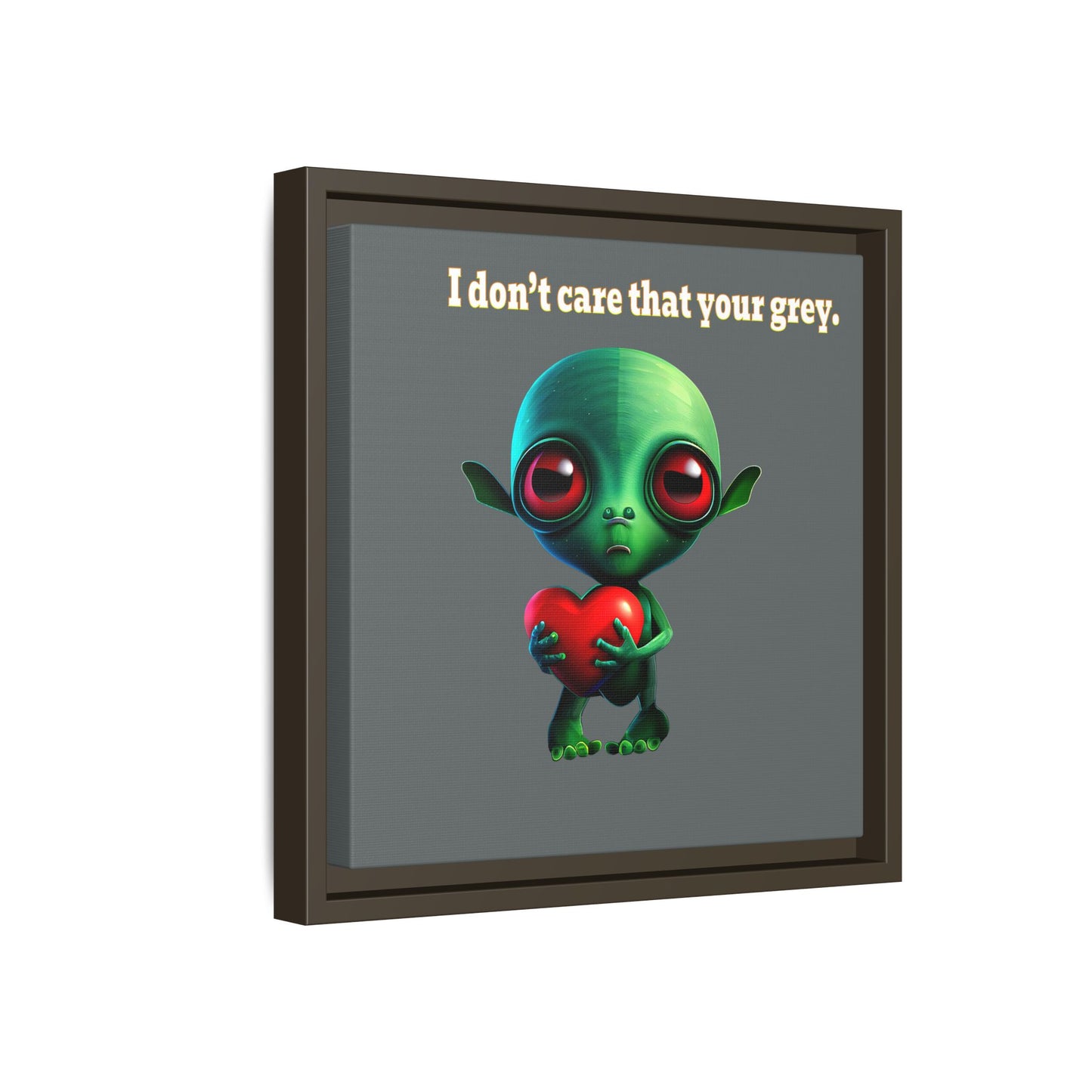 I don't care that your grey - framed canvas art (dark grey)