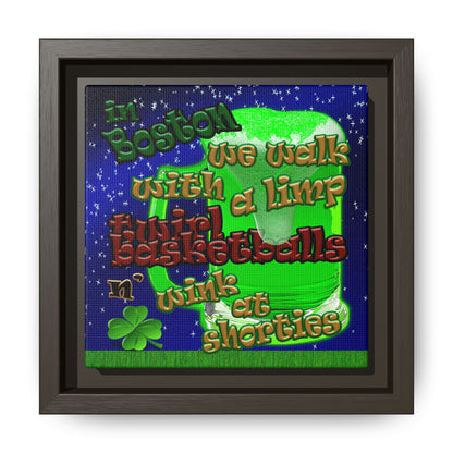 celtics logo - framed canvas art ('snoops' background)