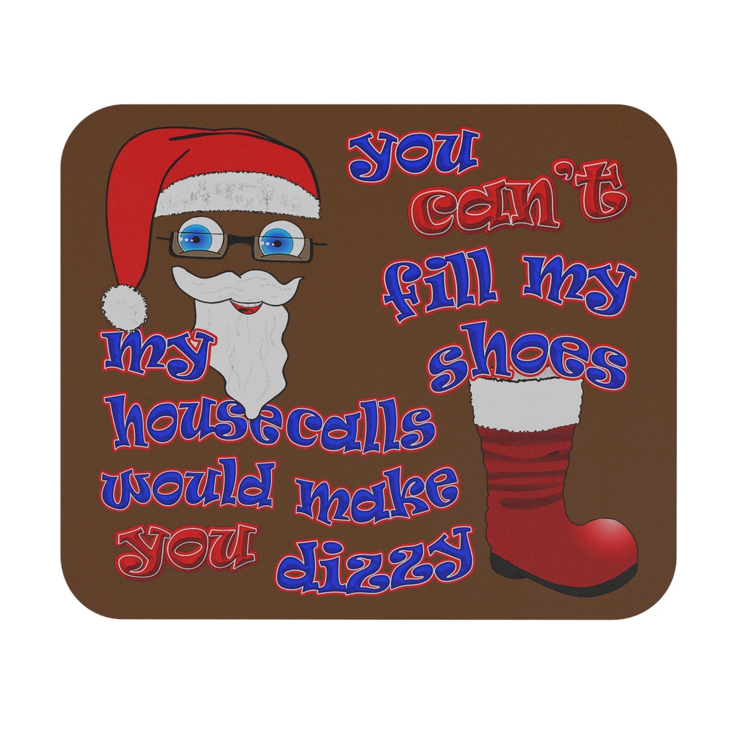 santa's shoes - Mouse Pad (Rectangle) (brown)