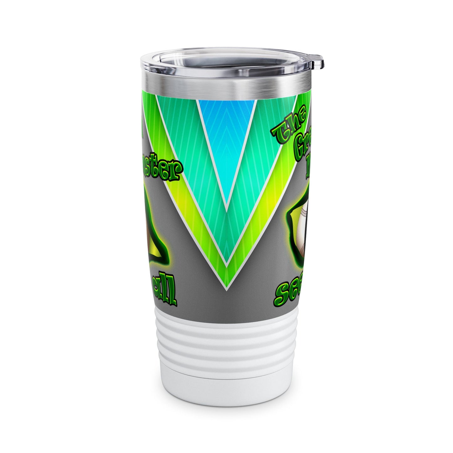 green monster - Ringneck Tumbler, 20oz (rainbow split)