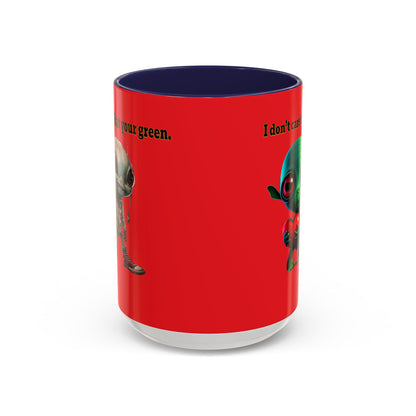 I don't care that your grey - Accent Mug (red)
