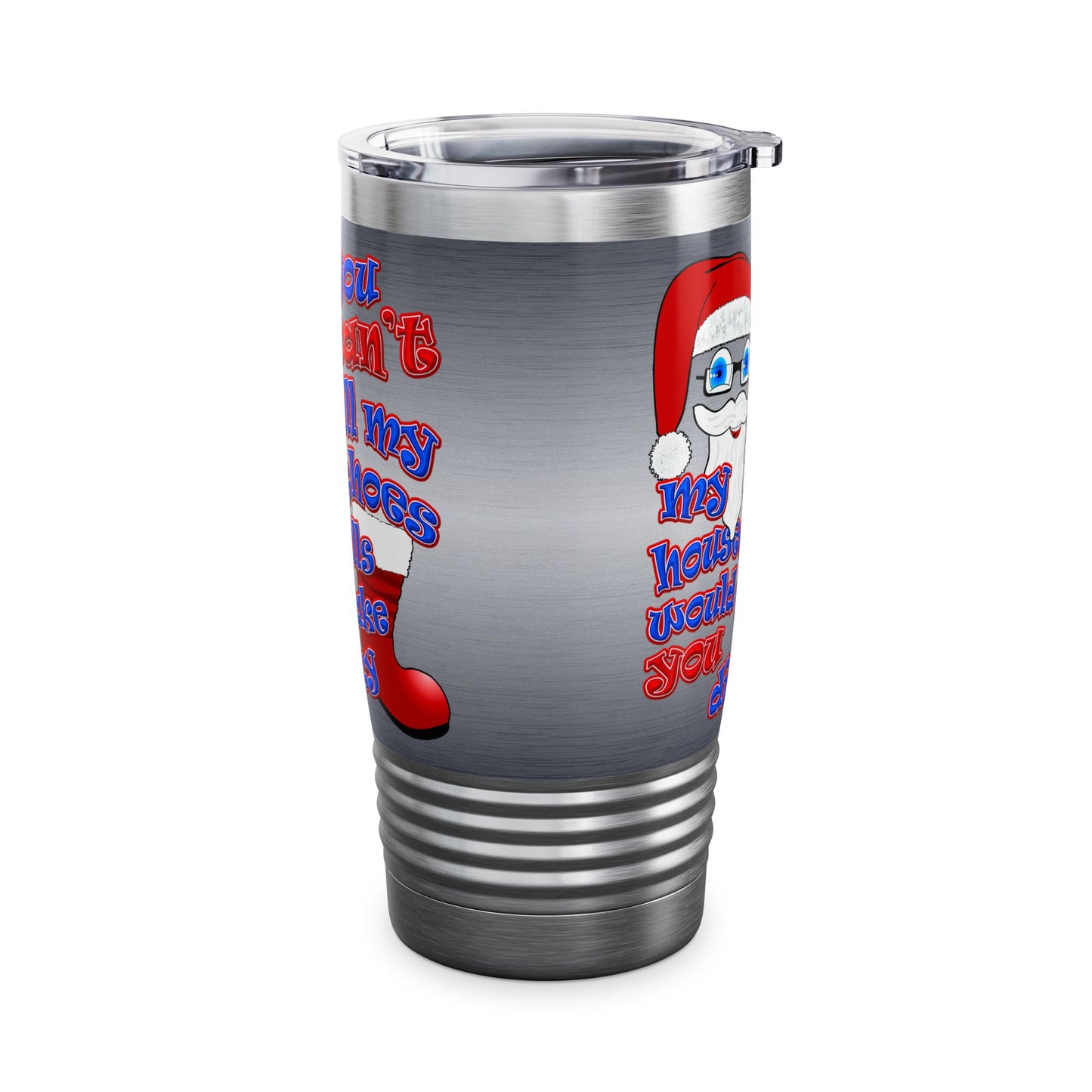 santa's shoes - Ringneck Tumbler, 20oz (brushed nickel)