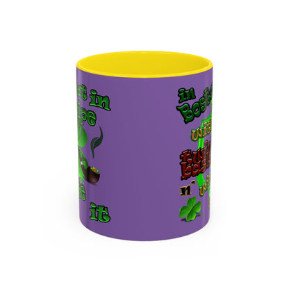 celtics logo - Accent Mug (light purple)