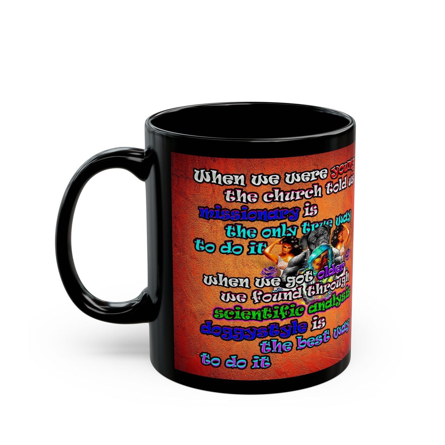 doggystyle - Black Mug (burnt orange)