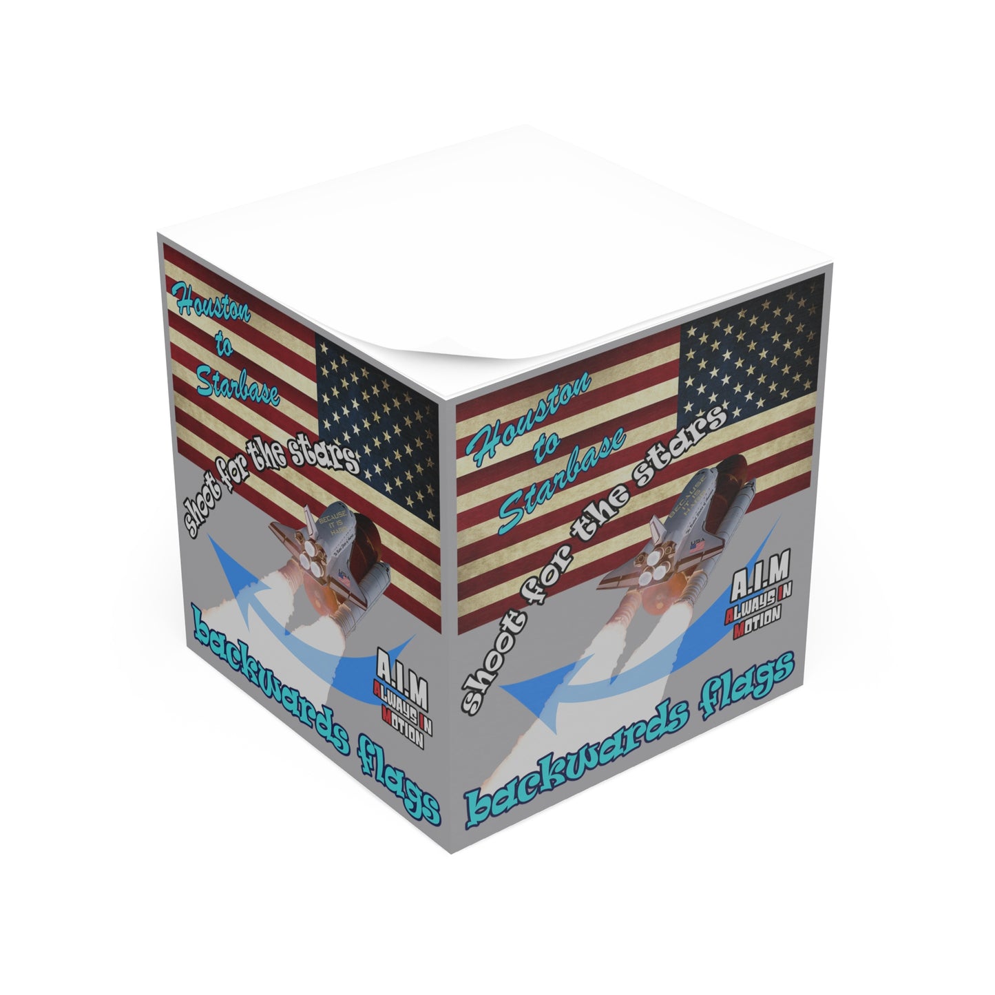 shoot for the stars - note cube (grey)