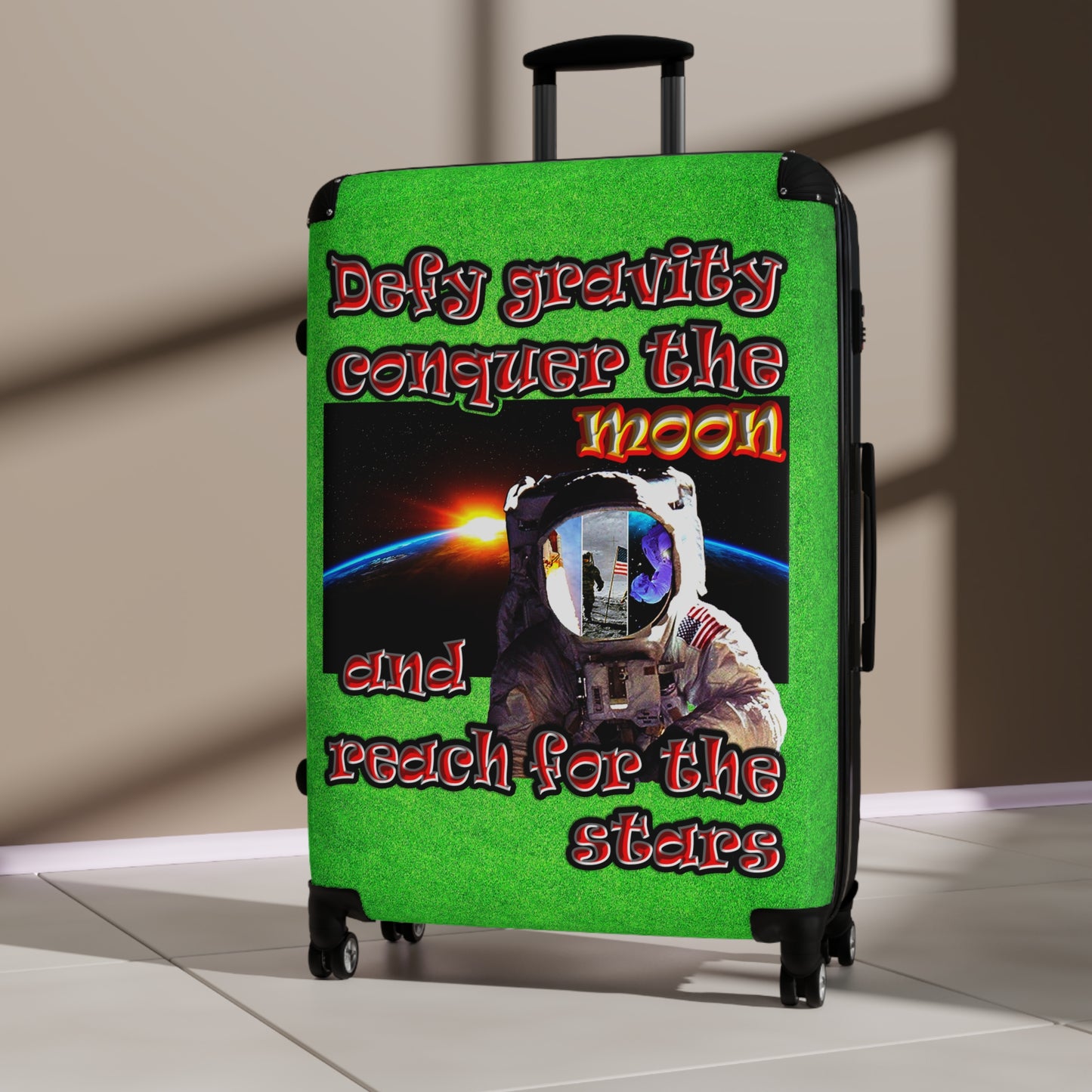defy conquer reach - Suitcase (green turf)