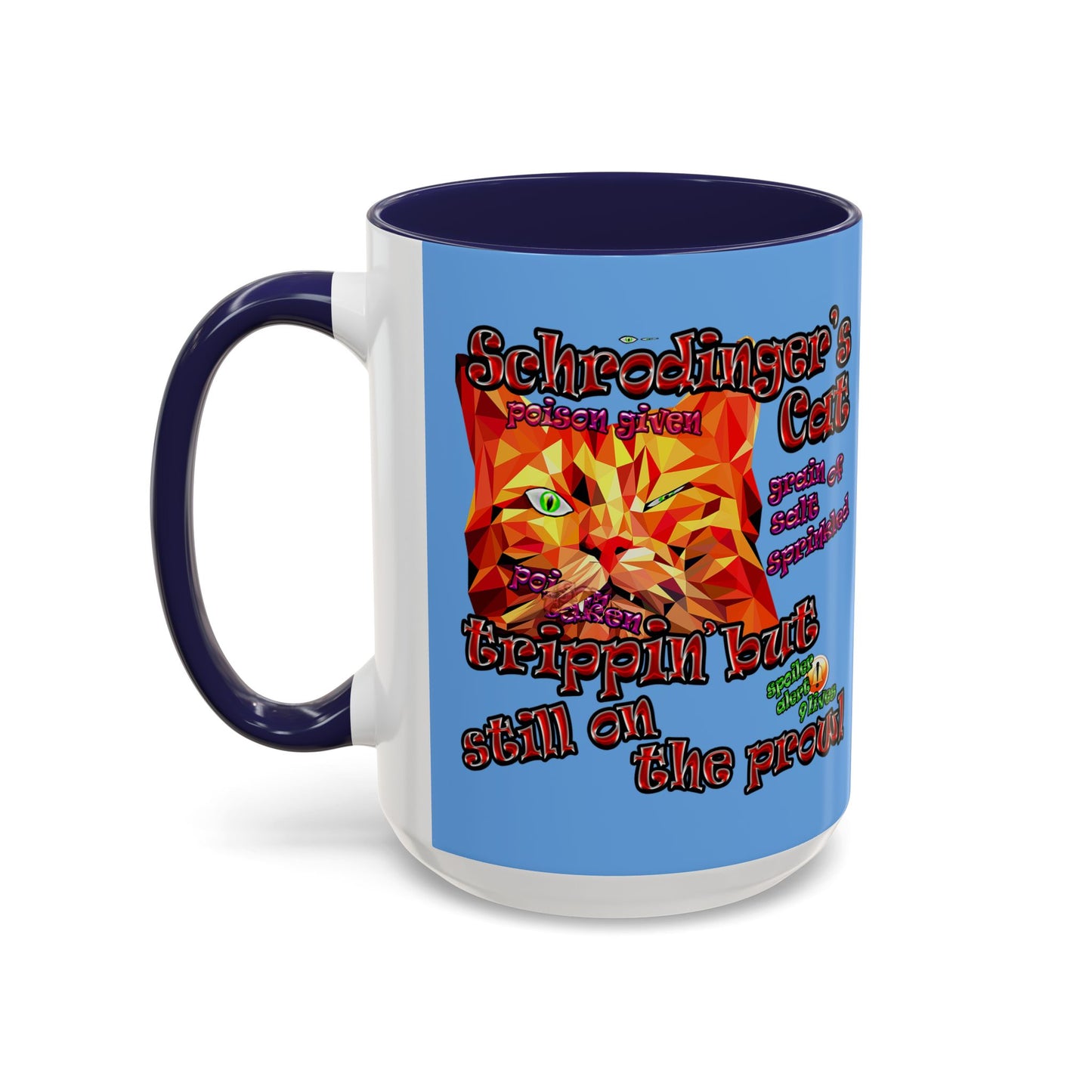 schrodinger's cat - Accent Mug (light blue)