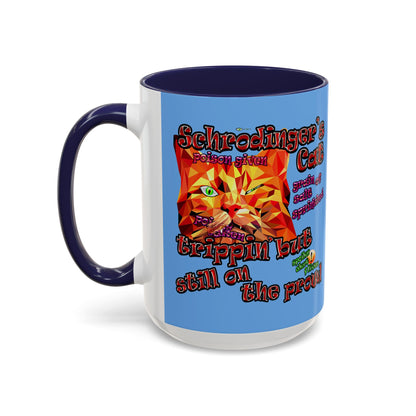 schrodinger's cat - Accent Mug (light blue)