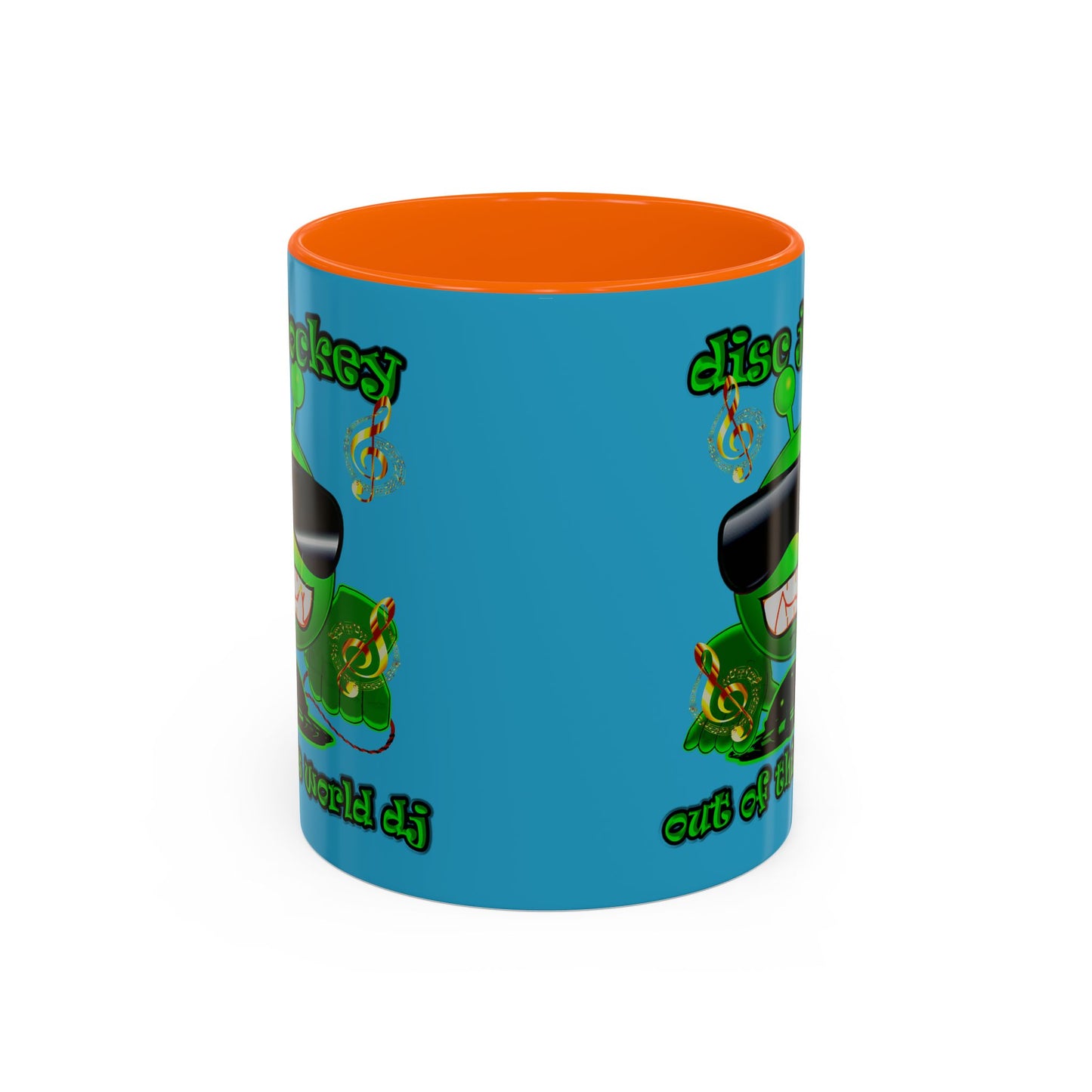 disc jockey - Accent Mug (turquoise)