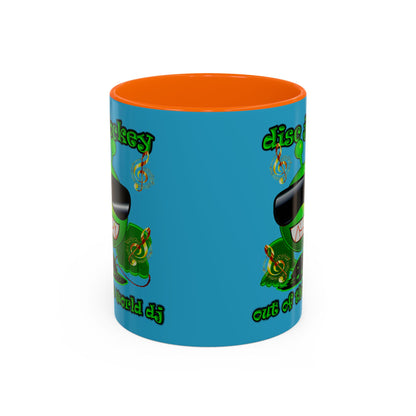 disc jockey - Accent Mug (turquoise)
