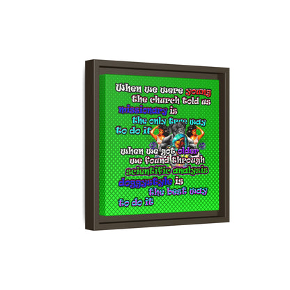 doggystyle - framed canvas art (logo green)