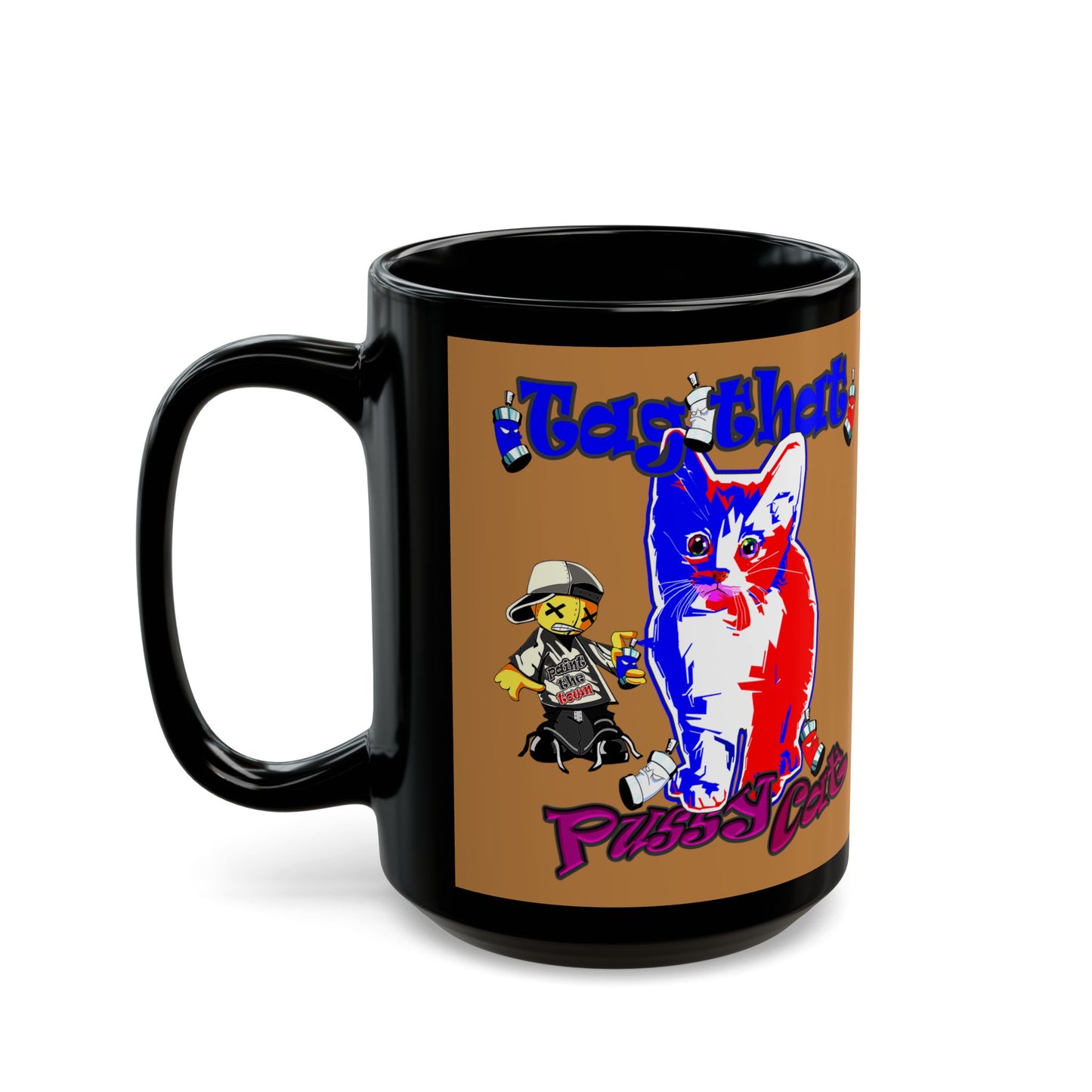 tag that - Black Mug (light brown)