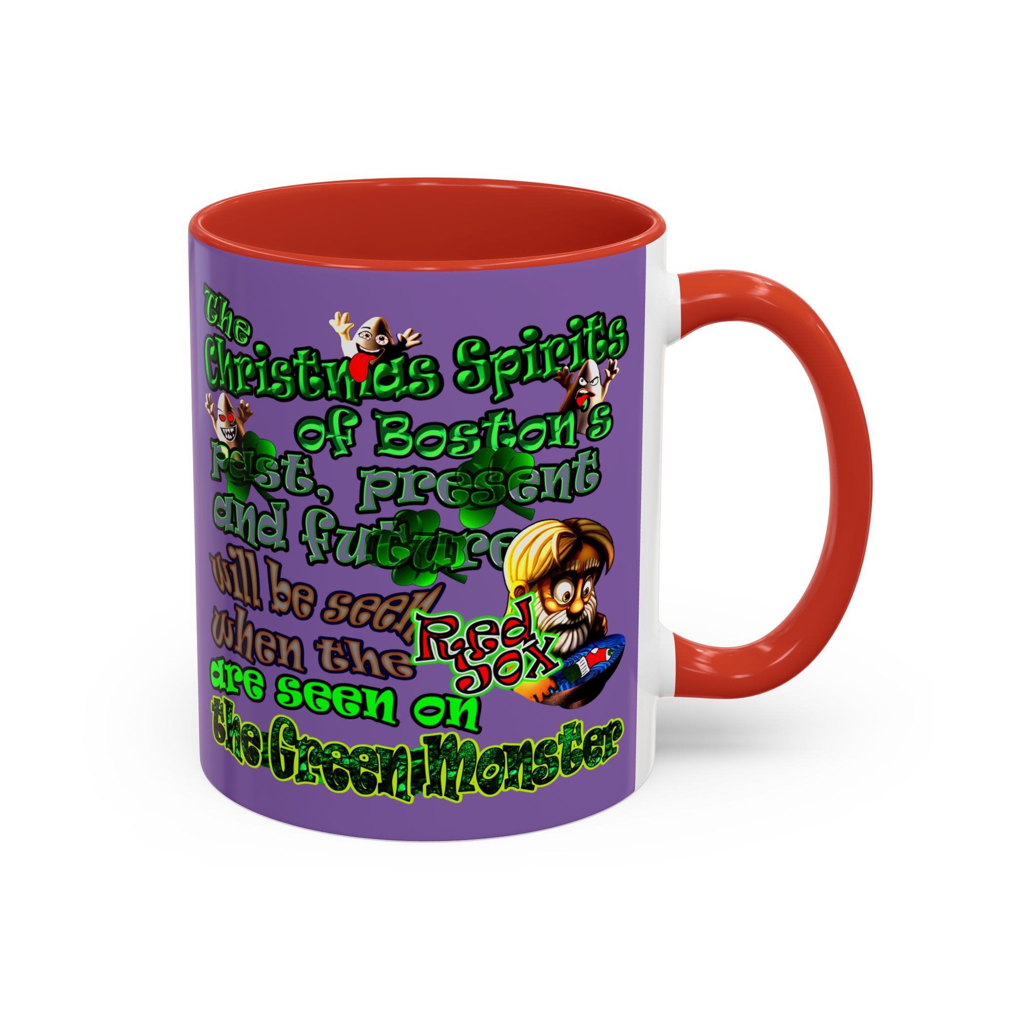 christmas spirits of boston - Accent Mug (light purple)