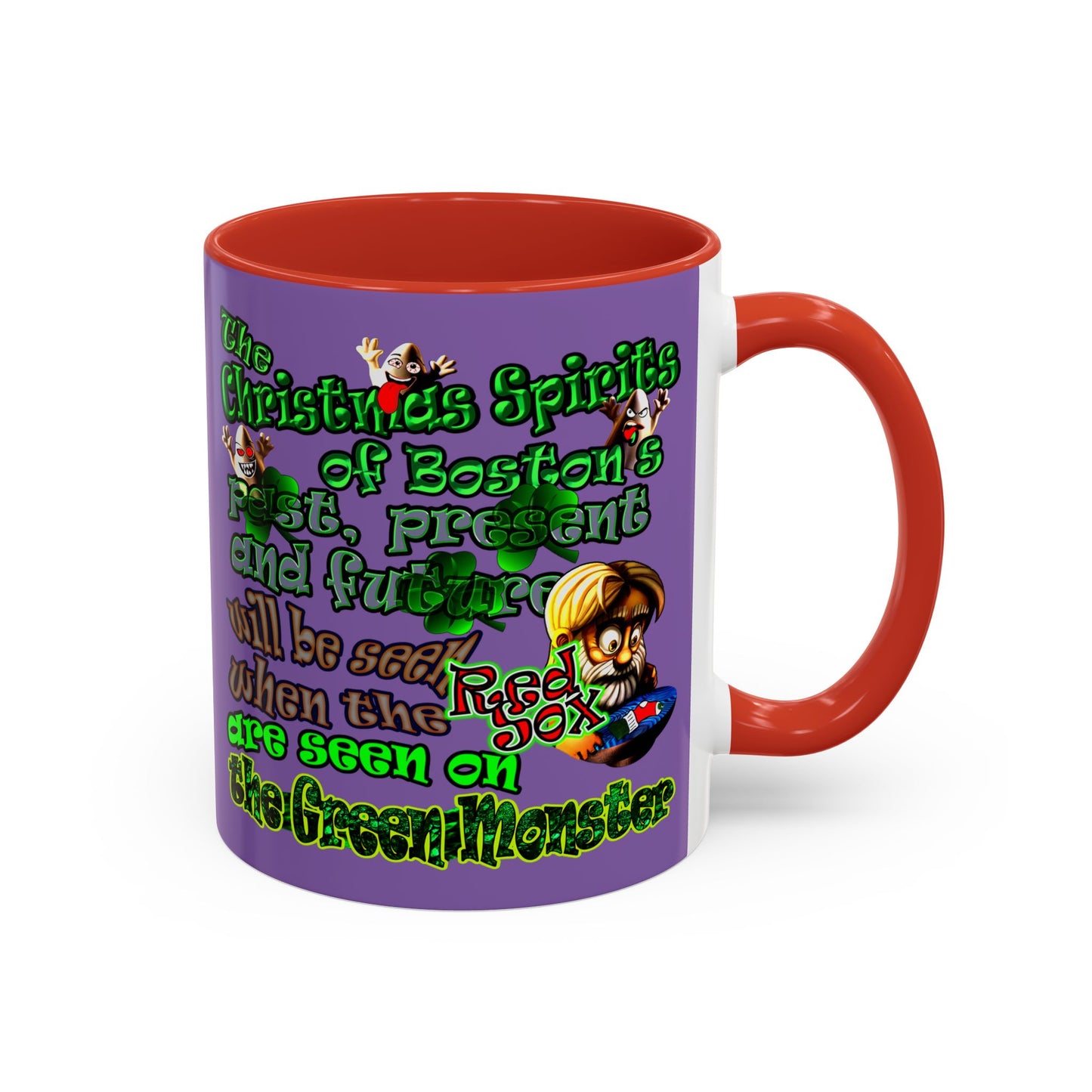 christmas spirits of boston - Accent Mug (light purple)
