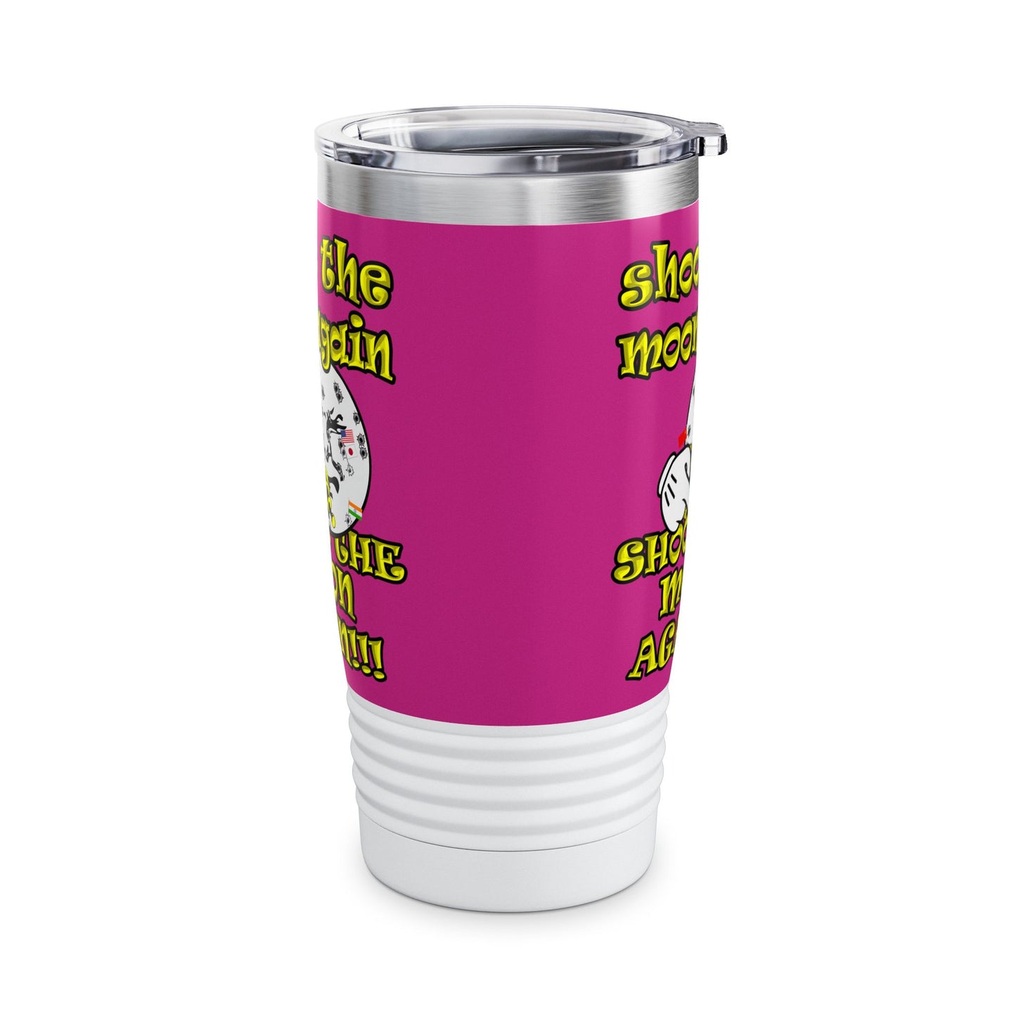 shoot the moon again - Ringneck Tumbler, 20oz (pink)