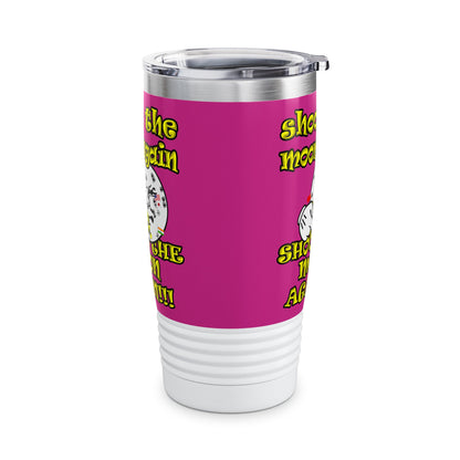 shoot the moon again - Ringneck Tumbler, 20oz (pink)