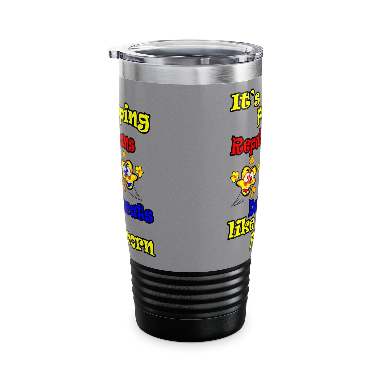 popping like popcorn - Ringneck Tumbler, 20oz (grey)