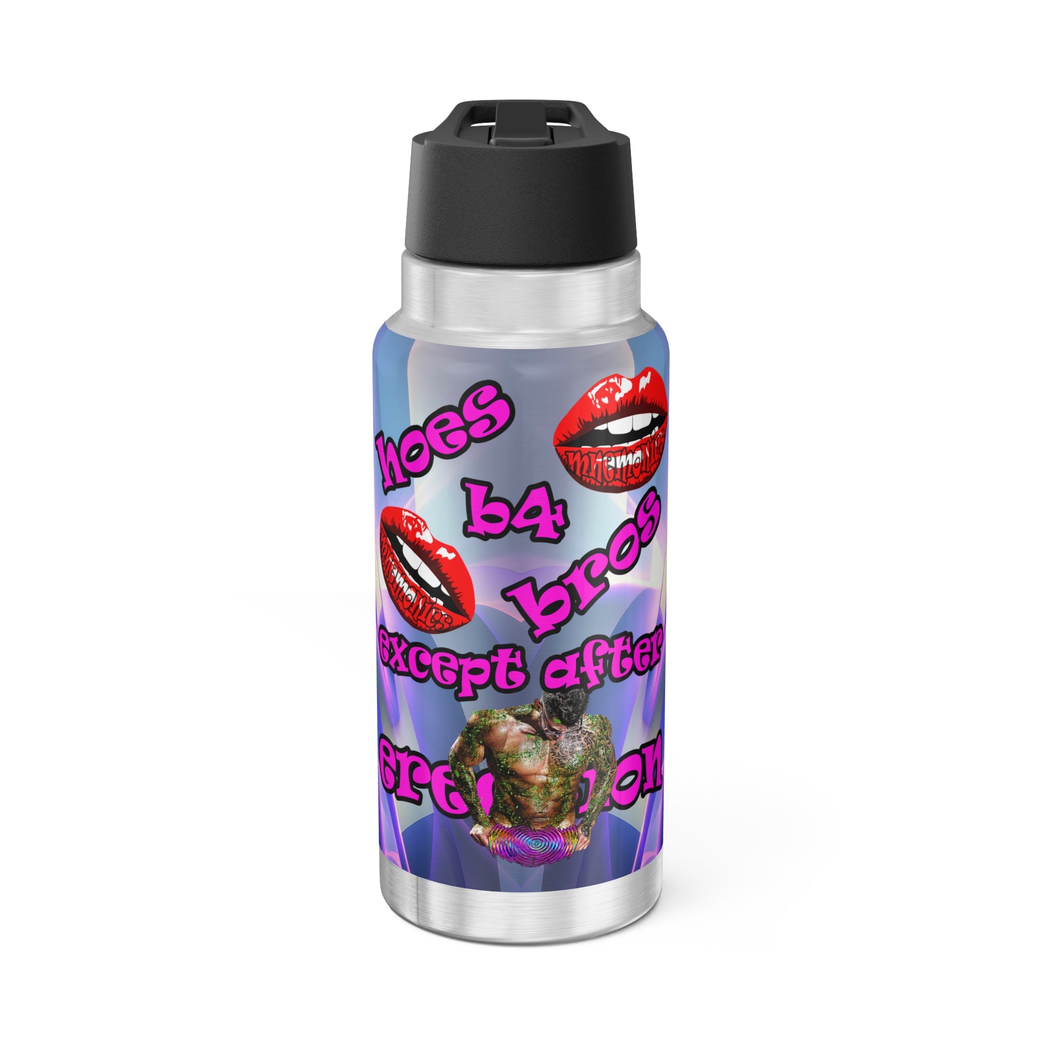 hoes b4 bros - Gator Tumbler, 32oz  (grey-pink wave)